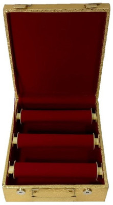 

Addyz Bangle Box Plain 3 Rods storage case Makeup Vanity Box(Gold)