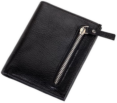 

Borse Men Black Genuine Leather Wallet(3 Card Slots)