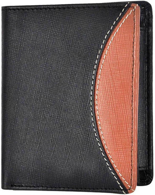 

Tamanna Men Black, Tan Genuine Leather Wallet(9 Card Slots), Black-1;tan-2