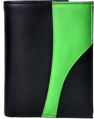 

Tamanna Men Black, Green Genuine Leather Wallet(7 Card Slots), Black-1;green-2
