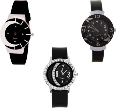 CM Beautiful Stylish Black Dial Rich Look Fancy Latest Collection 052 Stylish Pattern Corporate Imperial Analog Watch  - For Women   Watches  (CM)