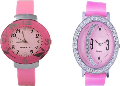 CM Beautiful Stylish Pink Dial Rich Look Fancy Latest Collection 025 Stylish Pattern Corporate Imperial Analog Watch  - For Women   Watches  (CM)