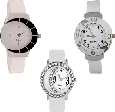 View CM Beautiful Stylish White Dial Rich Look Fancy Latest Collection 3C 008 Stylish Pattern Corporate Imperial Analog Watch  - For Women Wrist Watches Price Online(CM)