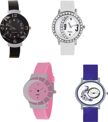 View CM Beautiful Stylish Multicolor Dial Rich Look Fancy Latest Collection 4C 006 Stylish Pattern Corporate Imperial Analog Watch  - For Women Wrist Watches Price Online(CM)