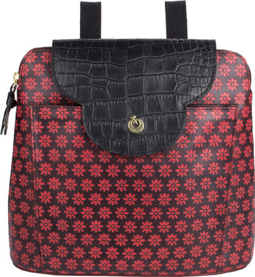 

Hidesign SIBERIA 01- JASMINE RED-CROCO BLACK 10 L Backpack(Red, Black), Black;red