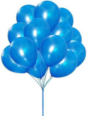 

PartyballoonsHK Solid Metallic Blue Balloon(Blue, Pack of 100)