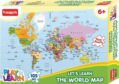 

kidoz kingdom FUNSKOOL WORLD MAP PUZZLE Board Game