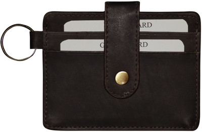 

Style 98 Girls Brown Genuine Leather Card Holder(4 Card Slots)