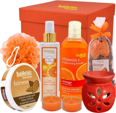 BodyHerbals Energising Orange Essentials Spa Gift Hamper(Set of 7) Flipkart
