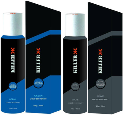 

Killer Ocean And Wave Deodorant Body Spray - For Men & Women(300 ml, Pack of 2)