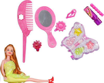 

Tiny's World Fozren Doll With makeup kit(Multicolor)