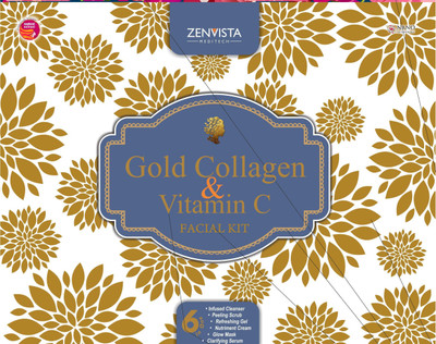 

zenvista meditech GOLD COLLAGEN & VITAMIN C FACIAL KIT Best Anti aging facial & Fineline 2 g(Set of 6)