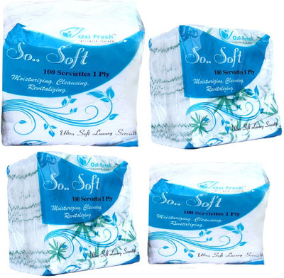 

Oxi Fresh Napkin 100 Pulls 1 Ply(Pack of 4)