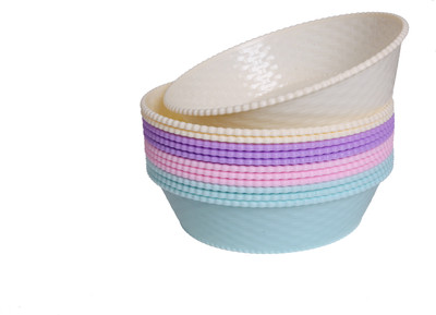 

CSM Set of 12 Multipurpose Round Baskets- Big (Color May Vary) Plastic Fruit & Vegetable Basket(Multicolor)