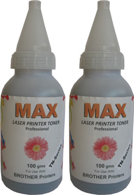 

Max Professional Laser Powder Pack of 2 Each 100gms For Brother Printers Refill Single Color Ink Toner(Black)