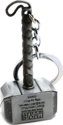 

SHAKS TRADERS Thor Hammer Silver Key chain for Men Key Chain