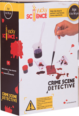

Yucky Science CRIME SCENE DETECTIVE . Make FAKE BLOOD and conduct 5 Cool Forensic Activities for Children 8 Years and Above.(Multicolor)