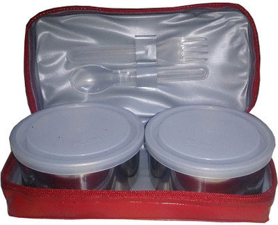 

Milton DE-MFP262 2 Containers Lunch Box(400 ml), Red