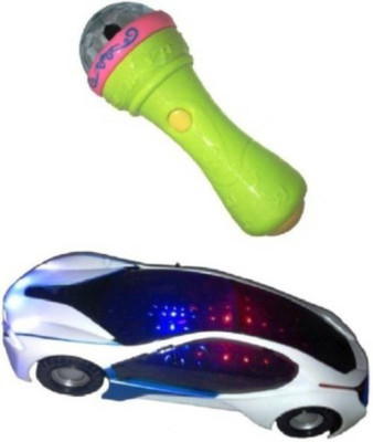 

AM Enterprises 3D Car with lighting Mic for kids(Multicolor)