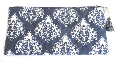 

Needlecrest Cotton Quilted Pouch(Blue)