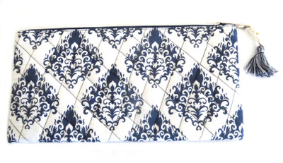 

Needlecrest Cotton Quilted Pouch(Blue)