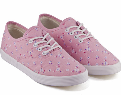 

DeVEE Seville Floral Print Pink Sneakers For Women(Pink