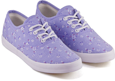 

DeVEE Seville Floral Print Purple Sneakers For Women(Purple