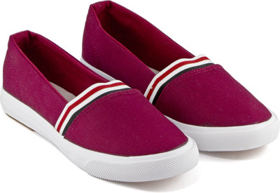 

DeVEE Marice Pique Ballet Maroon Slip On Sneakers For Women(Maroon