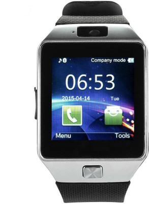 KLIKX DZ09 Smart Watch Smartwatch(Silver Strap)