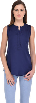 Svt Ada Collections Casual Full Sleeve Printed Women Dark Blue Top Svt Ada Collections Women's Tops