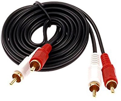 

TNT TV-out Cable Gold Plated 2RCA To 2RCA Audio Video Cable For DVD HDTV Hi fi Theater Speaker 1.5 Meter - Black(Black, For TV)