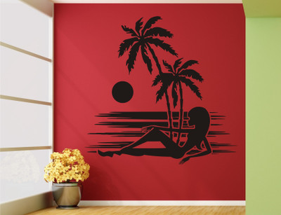 

Wall Guru  Wall Sticker For Living Room Sticker(Pack of 1, Black
