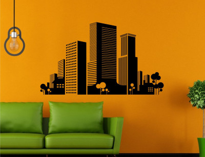 

Wall Guru  Wall Sticker For Living Room Sticker(Pack of 1, Black