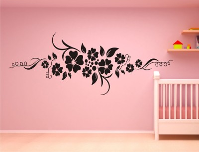 Heaven Decors 89.59 cm Cute Flower and vine wall decal and sticker size(59*89)cm Self Adhesive Sticker(Pack of 1)