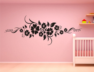 Heaven Decors 89.59 cm Cute Flower and vine wall decal and sticker size(59*89)cm Self Adhesive Sticker(Pack of 1)