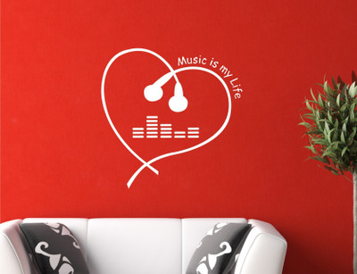 

Wall Guru  Wall Sticker For Living Room Sticker(Pack of 1, White