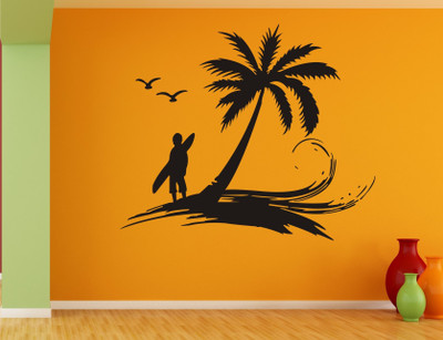 

Wall Guru  Vinyl Wall Decal And Sticker Sticker(Pack of 1, Black