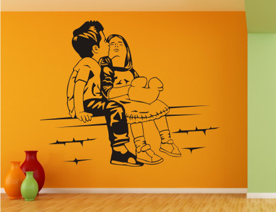 

Wall Guru  Vinyl Wall Decal And Sticker Sticker(Pack of 1, Black