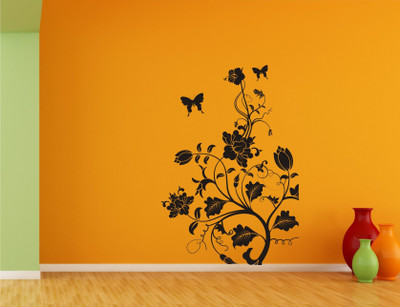 

Wall Guru  Wall Sticker For Living Room Sticker(Pack of 1, Black