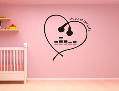 

Wall Guru  Wall Sticker For Living Room Sticker(Pack of 1, Black