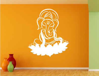 Wall Guru  Vinyl Wall Decal And Sticker Sticker(Pack of 1, White