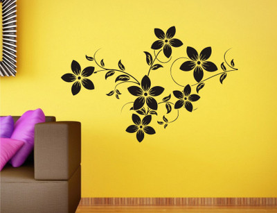 

Wall Guru  Wall Sticker For Living Room Sticker(Pack of 1, Black