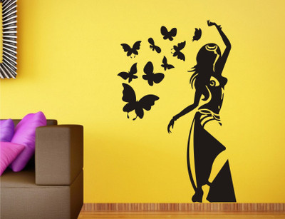 Wall Guru  Vinyl Wall Decal And Sticker Sticker(Pack of 1, Black