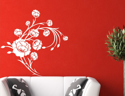 

Wall Guru  Wall Sticker For Living Room Sticker(Pack of 1, White
