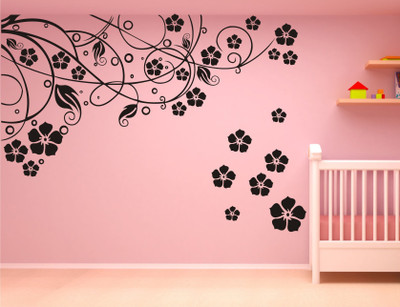 

Wall Guru  Wall Sticker For Living Room Sticker(Pack of 1, Black