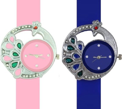 ReniSales New Peacock Style Blue And Pink Watch  - For Girls   Watches  (ReniSales)