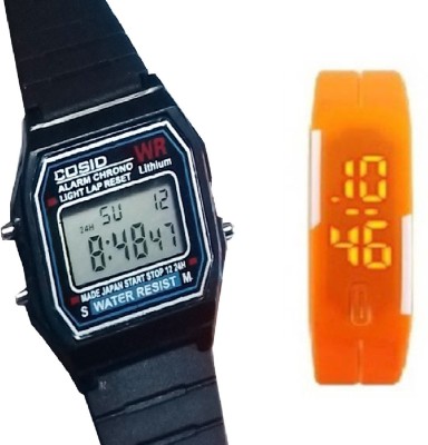 Fashion Gateway Digital Sports Watch with Timer, Stop Watch, Light, second and minute Count for Boys and Girls Black::Orange Digital Watch  - For Boys & Girls   Watches  (Fashion Gateway)