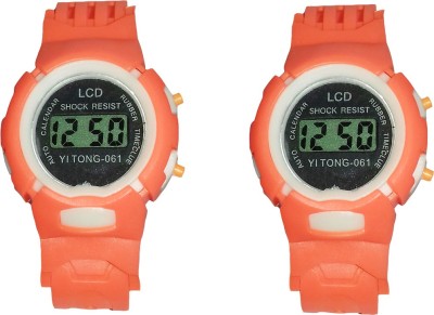 Fashion Gateway Kids Digital watch Orange, pack of 2 Orange Digital Watch  - For Boys & Girls   Watches  (Fashion Gateway)