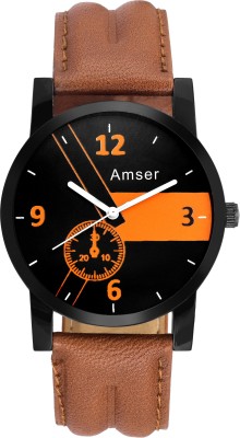 Amser Exclusive New Trending Quartz Black Dial Exclusive Watch  - For Men   Watches  (Amser)