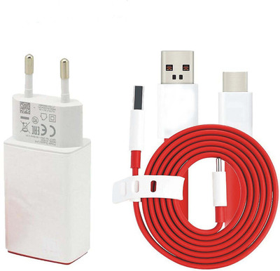 

VOZC 1+ 2 Wall Charger 2.0 AMP With Type C Cable Mobile Charger(Red, White)